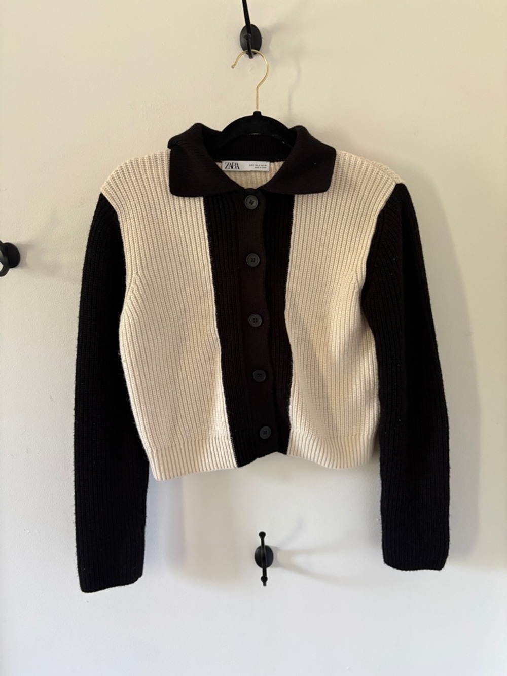 Black and white sweater